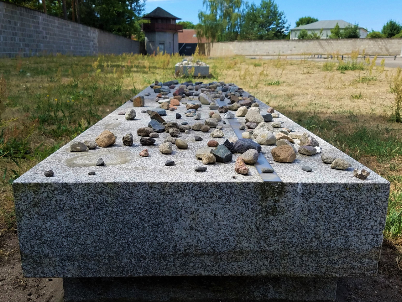 Rocks of remembrance for a mass grave in Germany